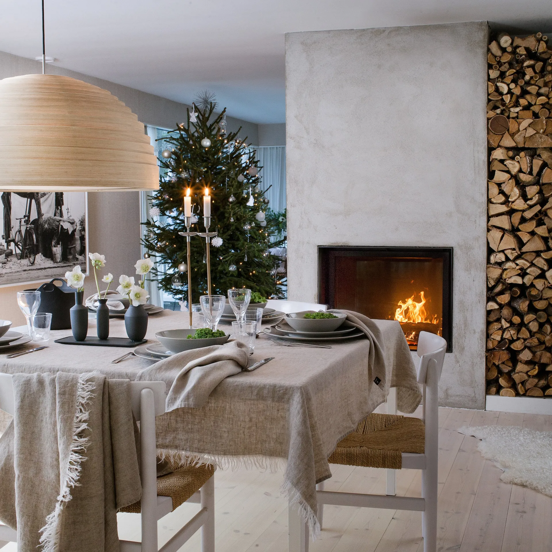 Sunshine ナプキン 4枚セット, natural (beige) Himla | ヒムラ