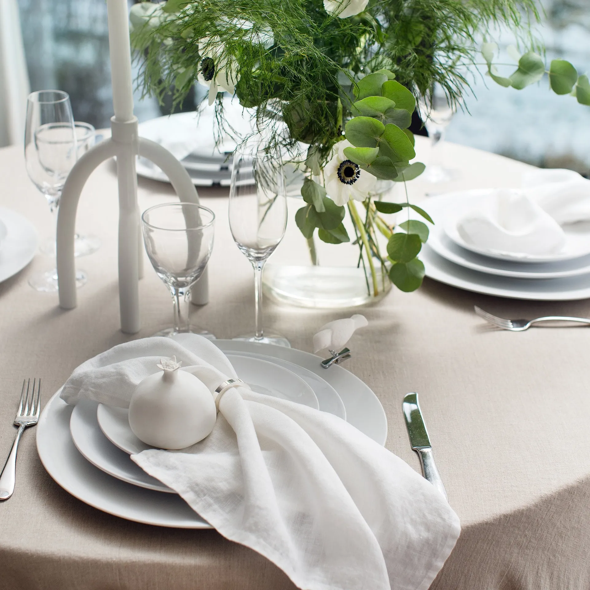 Sunshine ナプキン 4枚セット, white Himla | ヒムラ