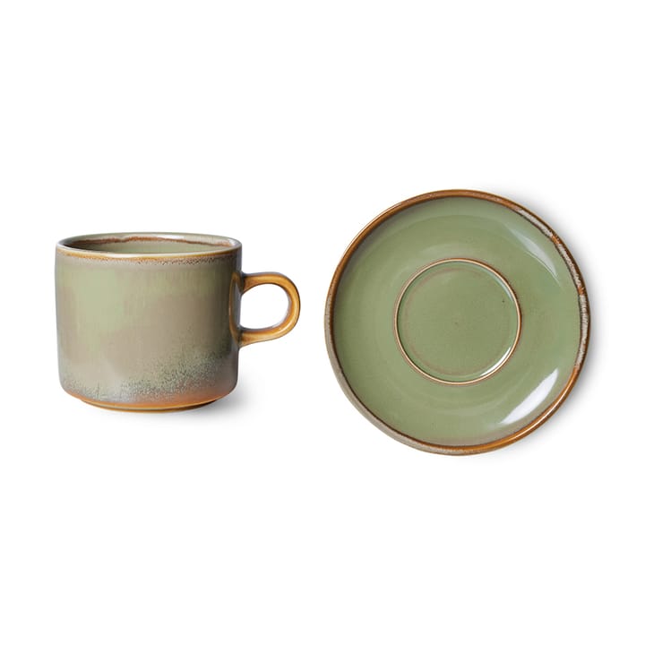 Home Chef カップ ソーサー付き 22 cl, Moss green HKliving | エイチケーリビング