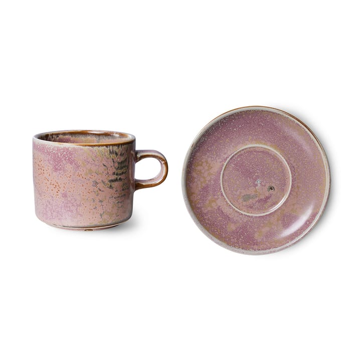 Home Chef カップ ソーサー付き 22 cl, Rustic pink HKliving | エイチケーリビング