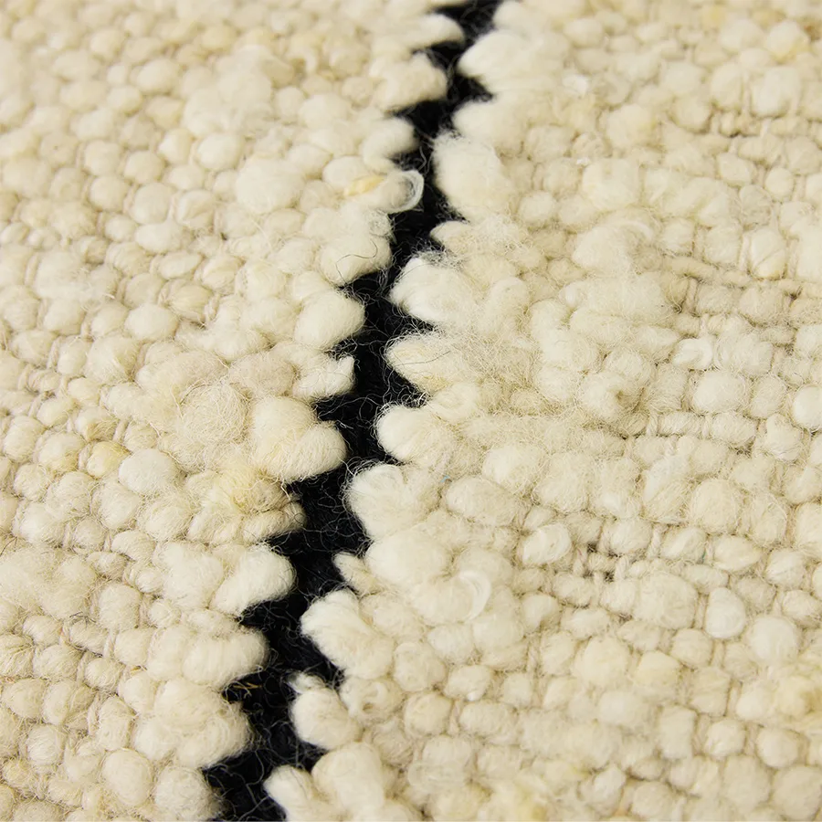 Natural ウールストライプクッション 30x50 cm, White HKliving | エイチケーリビング