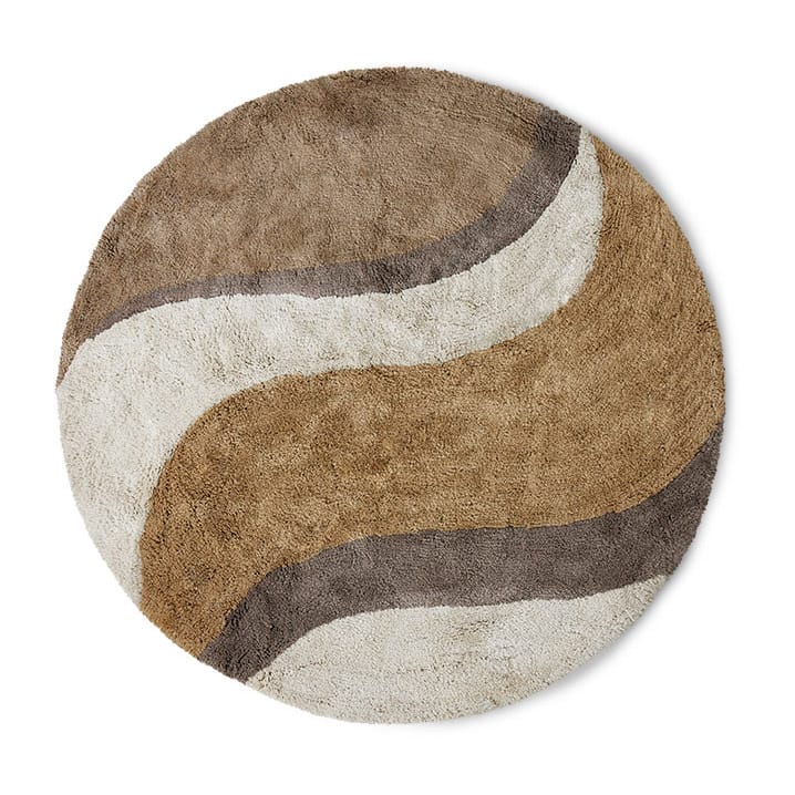 Natural Waves バスルームマット Ø120 cm - Natural multicolours - HKliving | エイチケーリビング