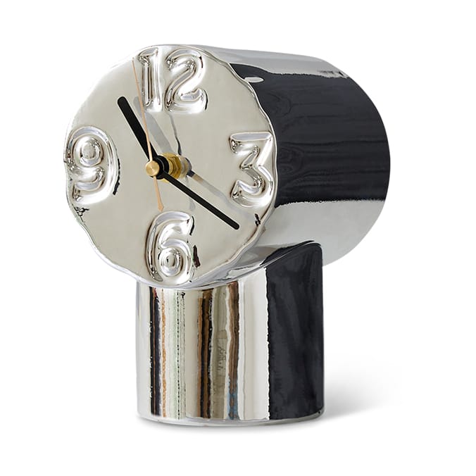 Retro セラミッククロック 17.5 cm, Chrome HKliving | エイチケーリビング