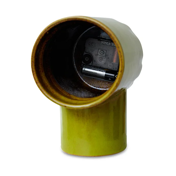 Retro セラミッククロック 18 cm, Olive HKliving | エイチケーリビング