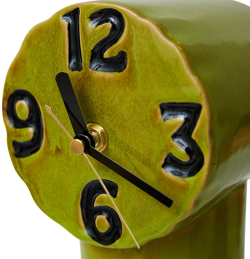 Retro セラミッククロック 18 cm, Olive HKliving | エイチケーリビング