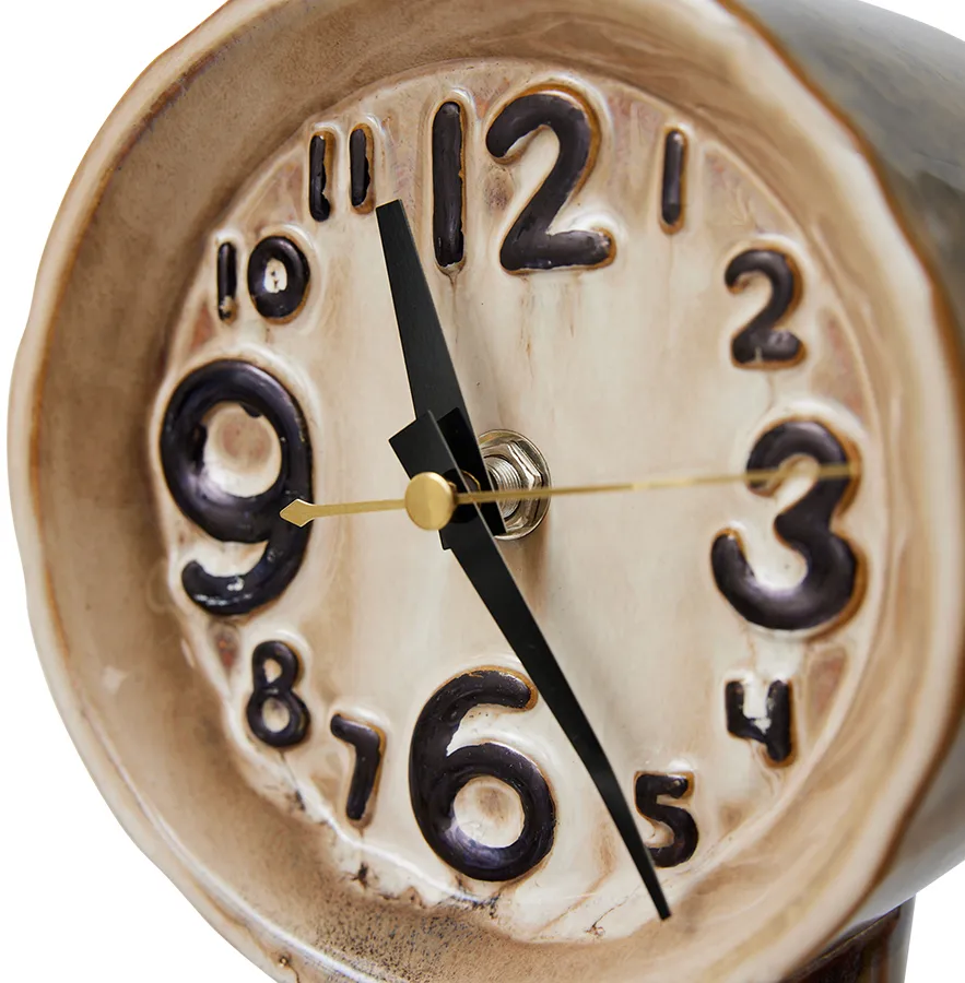 Retro セラミッククロック 23.5 cm, Cream HKliving | エイチケーリビング