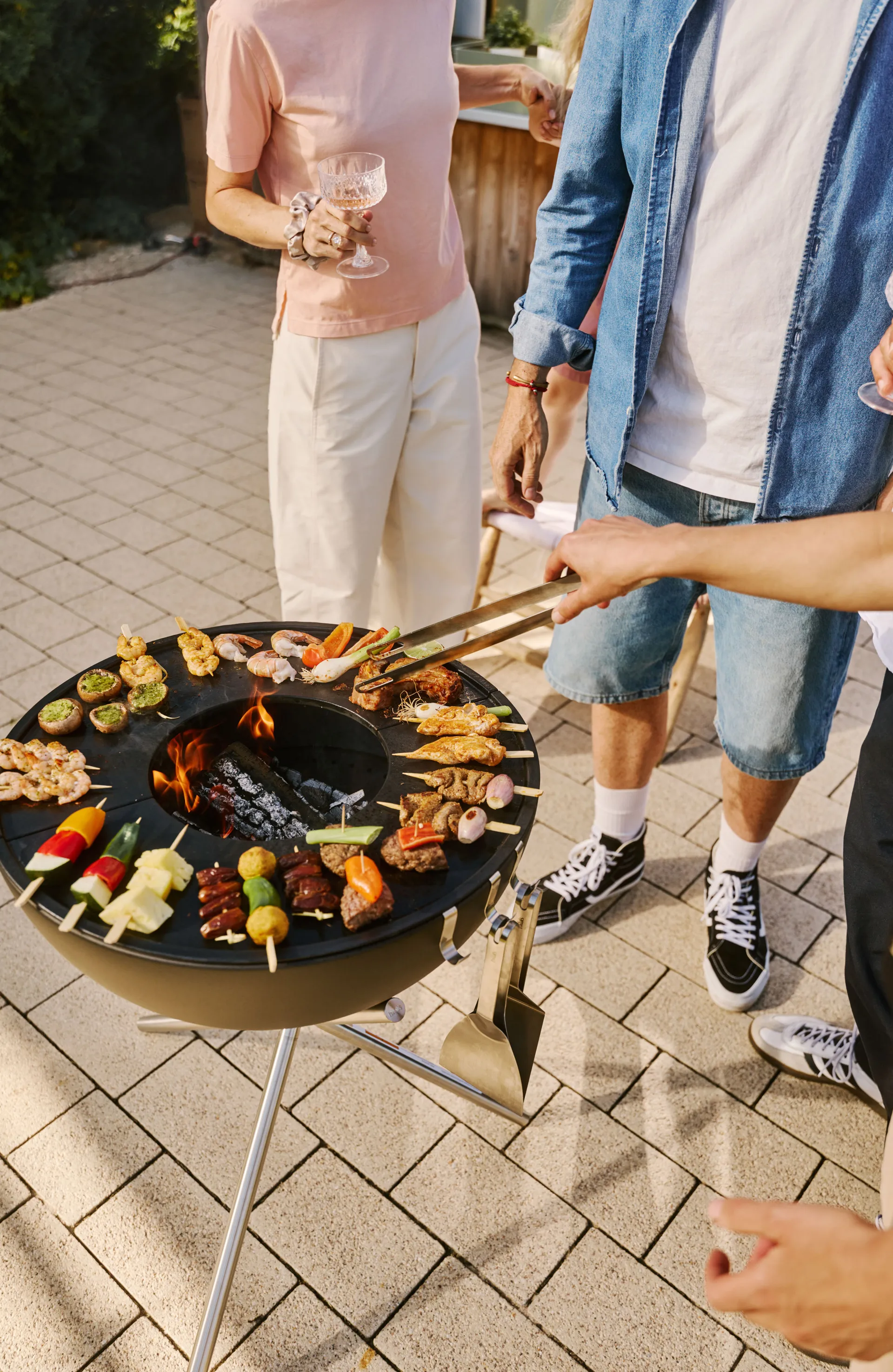 BOWL 57 ファイヤーピット 本体, Black-silver, tripod stand Höfats