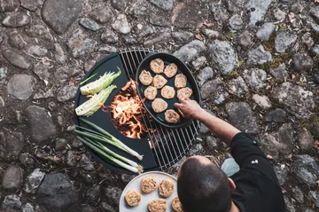 BOWL 57 ファイヤーピット 本体 - Black-silver, tripod stand - Höfats