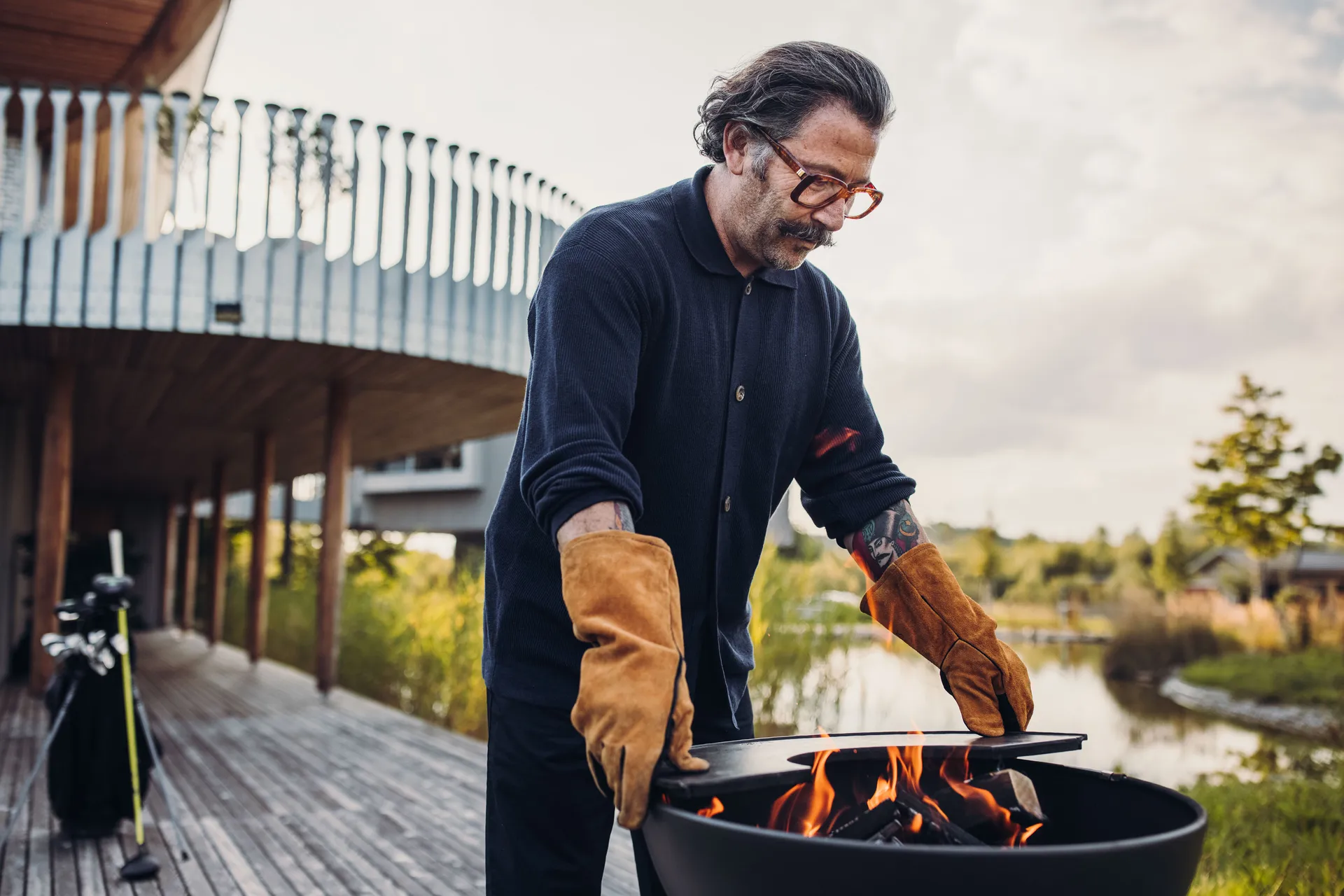 BOWL 57 ファイヤーピット用 プランチャグリドル, Black Höfats
