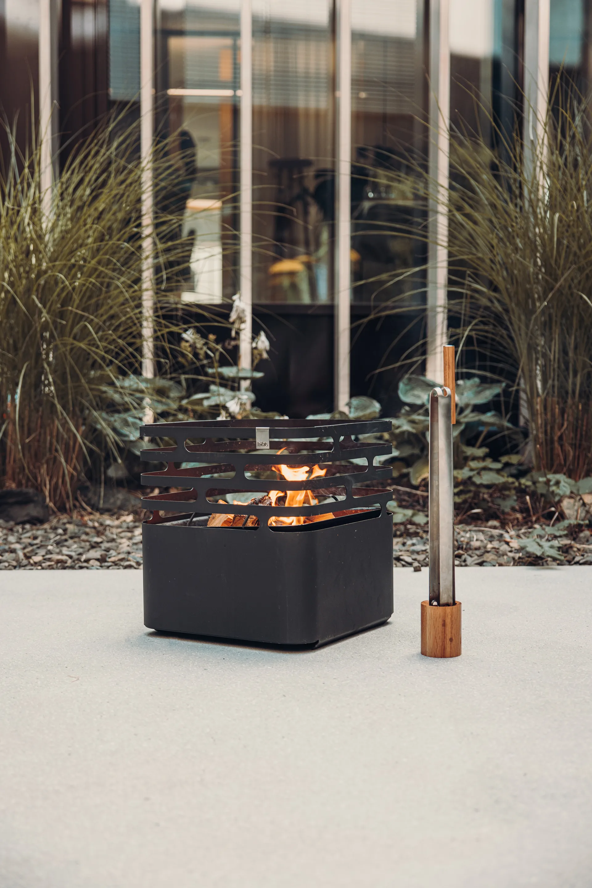 Höfats ファイヤーツールセット, Stainless steel box, 3 pieces Höfats