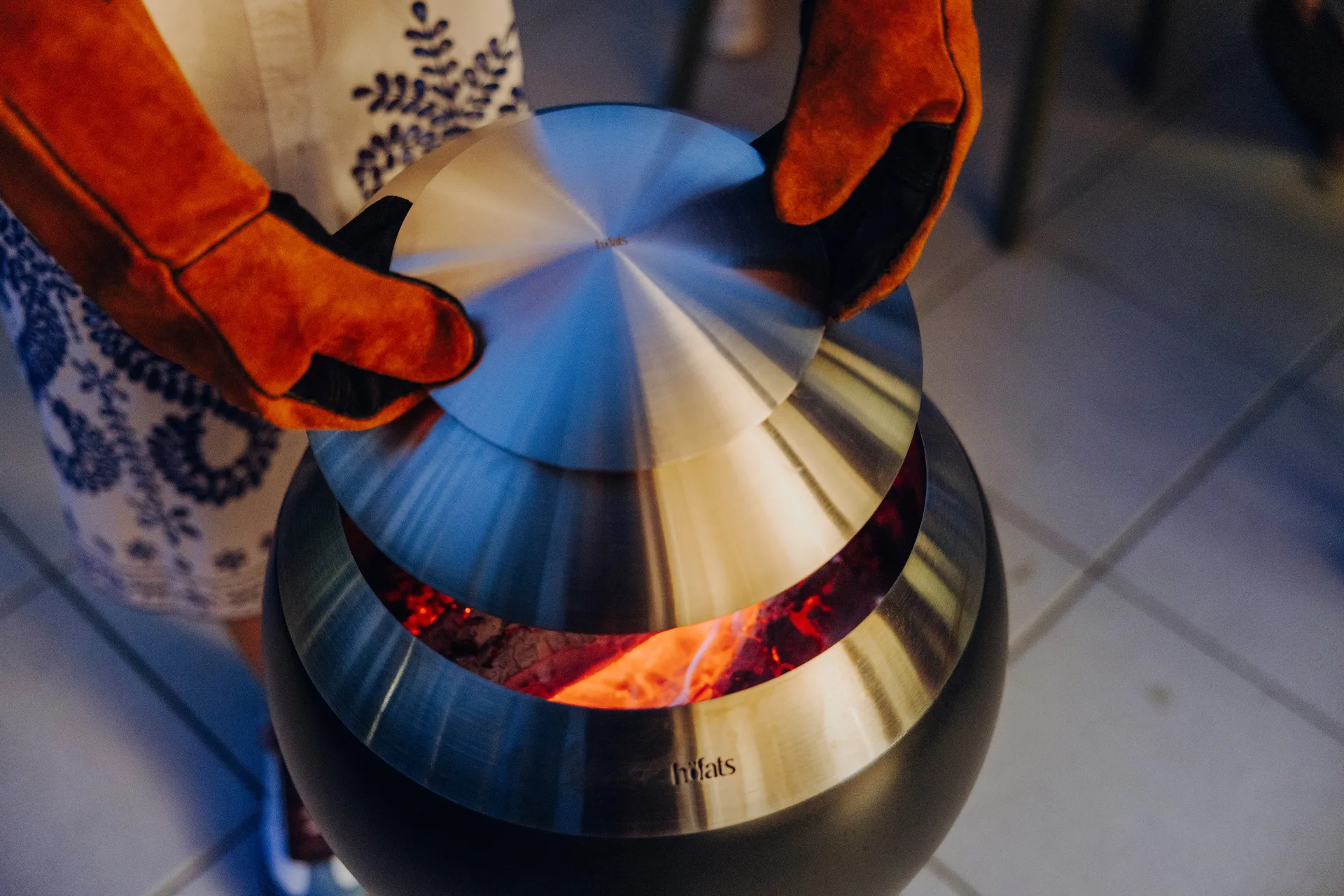 MOON 45 ファイヤーピット用 ロック, Silver Höfats