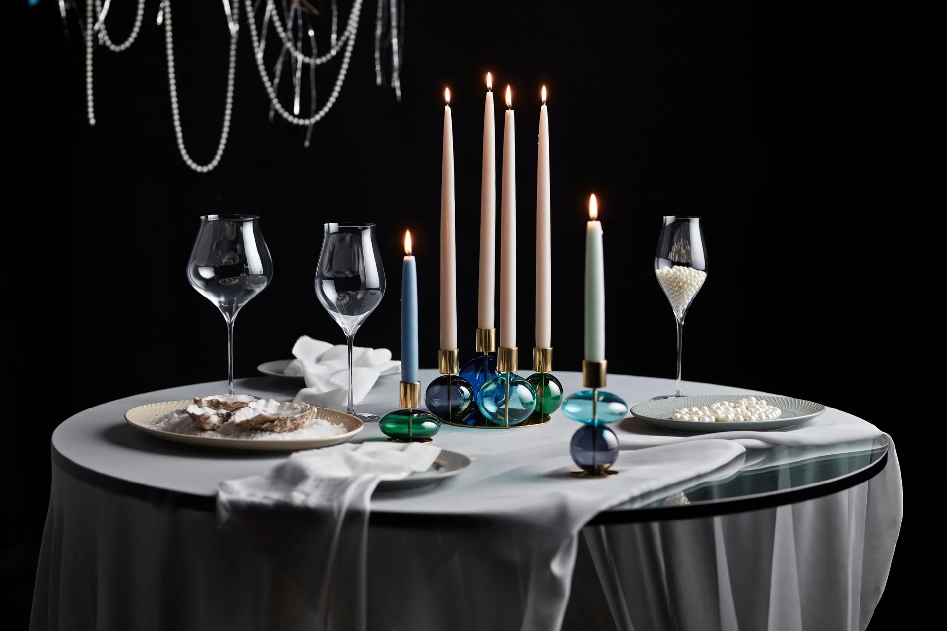 Bubble キャンドルホルダー 14 cm, Blue-smoke Holmegaard | ホルムガード