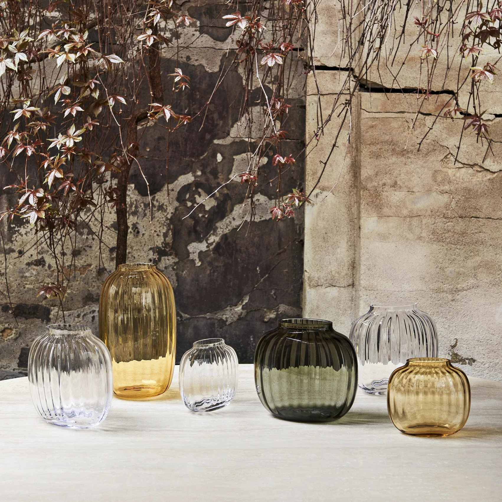 Primula 花瓶 25.5 cm, Amber Holmegaard | ホルムガード