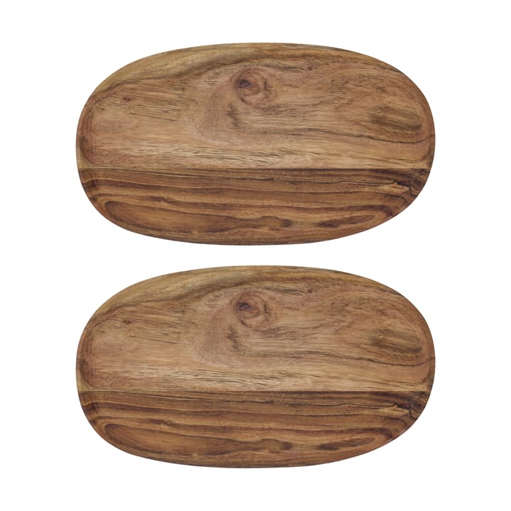 ウッドトレイ 19x33 cm 2枚 - Nature - House Doctor | ハウスドクター
