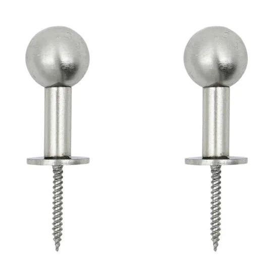 Ball フック 2個セット, Silver finish, Ø4x2 cm House Doctor | ハウスドクター