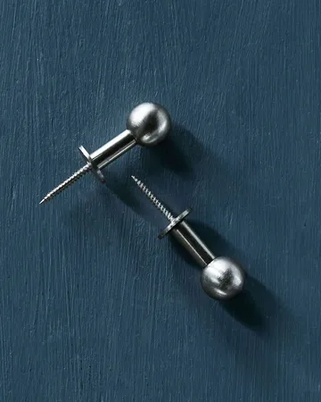 Ball フック 2個セット - Silver finish, Ø4x2 cm - House Doctor | ハウスドクター