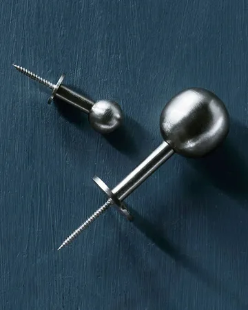 Ball フック 2個セット - Silver finish, Ø4x2 cm - House Doctor | ハウスドクター