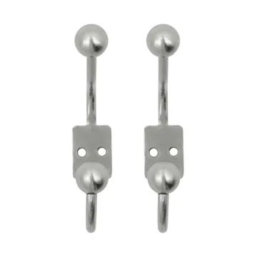 Ball フック 2個セット - Silver finish, Ø7x13 cm - House Doctor | ハウスドクター