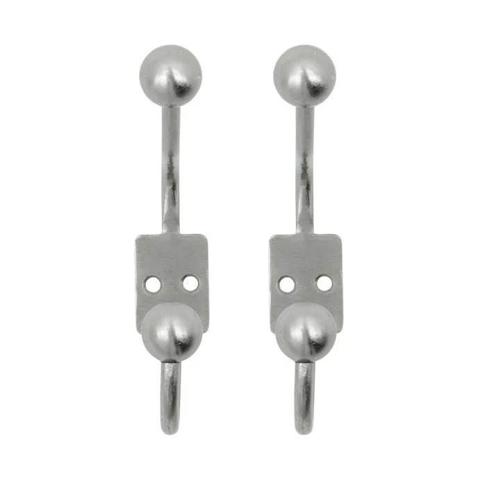 Ball フック 2個セット - Silver finish, Ø7x13 cm - House Doctor | ハウスドクター