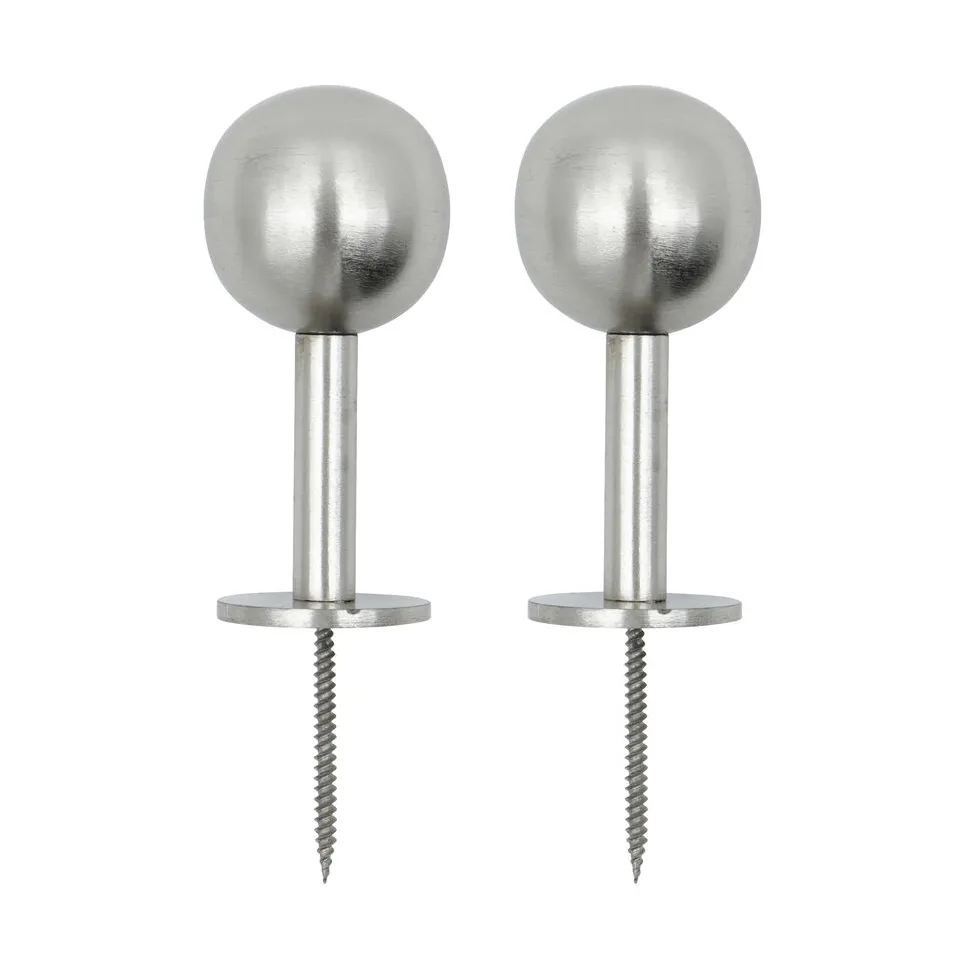 Ball フック 2個セット, Silver finish, Ø8x4 cm House Doctor | ハウスドクター