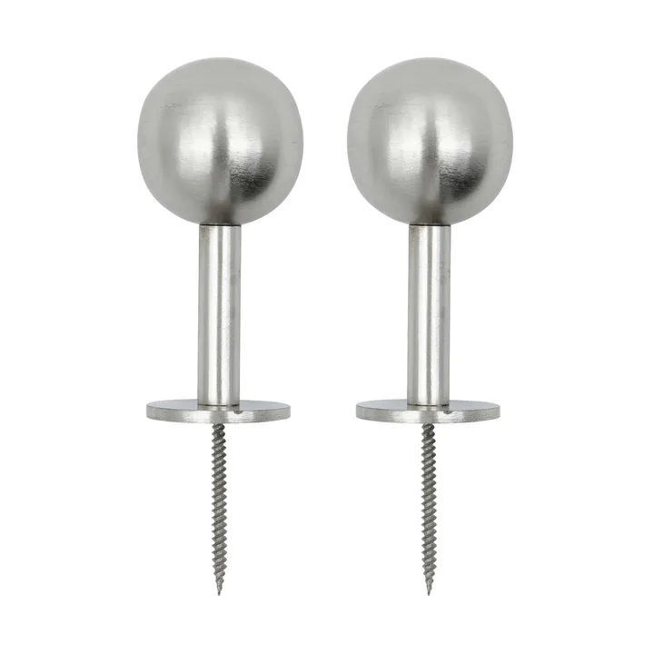 Ball フック 2個セット - Silver finish, Ø8x4 cm - House Doctor | ハウスドクター