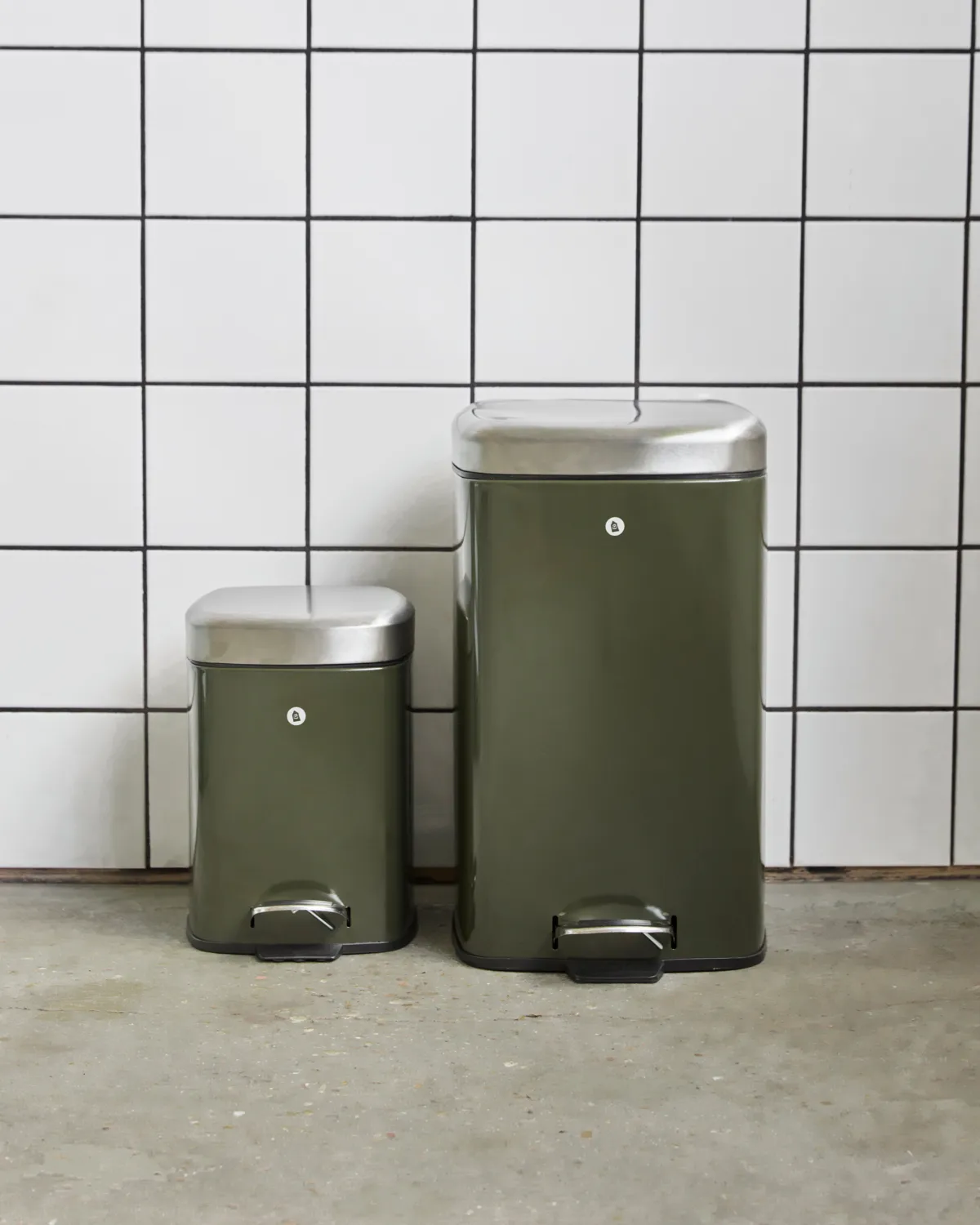 Black ウェイストビン, Deep green, 20.5x27.5x29.5 cm House Doctor | ハウスドクター