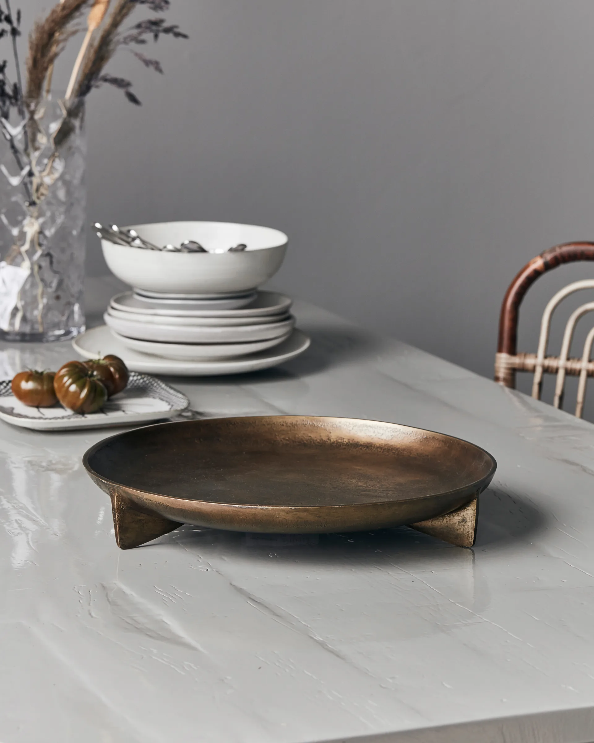 Cast デコレーショントレイ Ø38 cm, Antique brass House Doctor | ハウスドクター