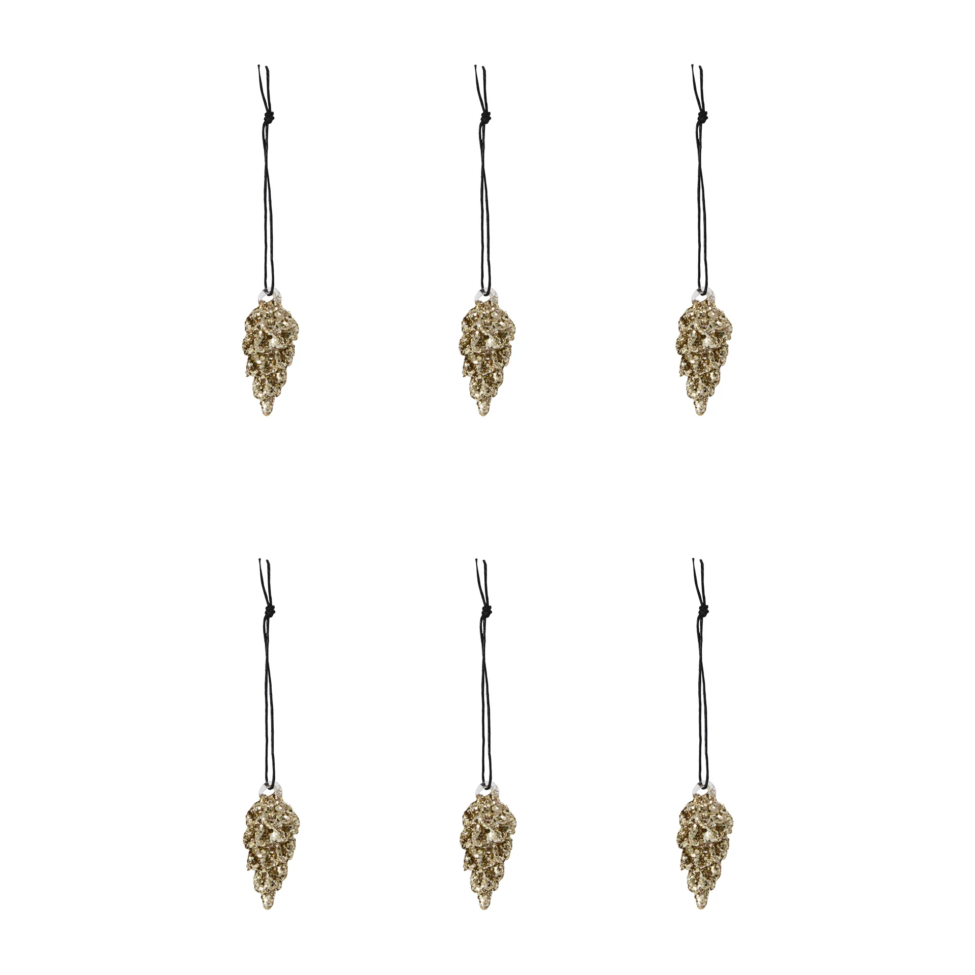 Cone クリスマス デコレーション 5.5 cm 6パック, Gold House Doctor | ハウスドクター