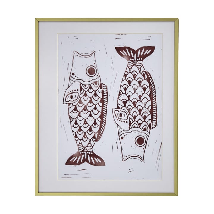 Fish ウォールペインティング 40x50 cm - Burgundy - House Doctor | ハウスドクター