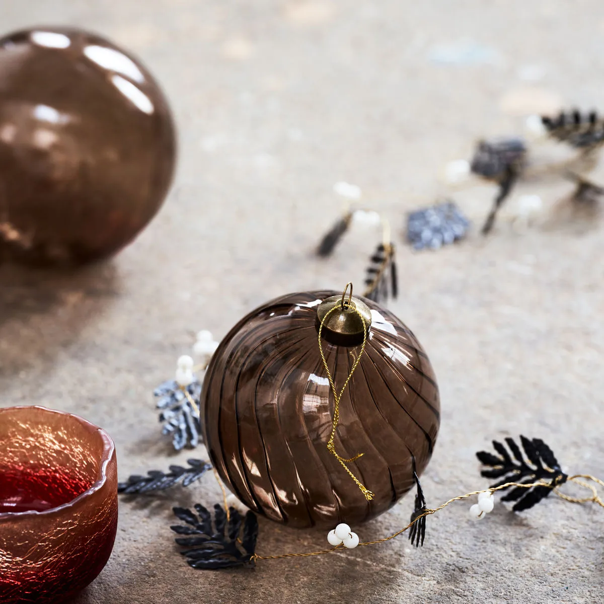 Fluted クリスマス オーナメント Ø10 cm, Amber House Doctor | ハウスドクター