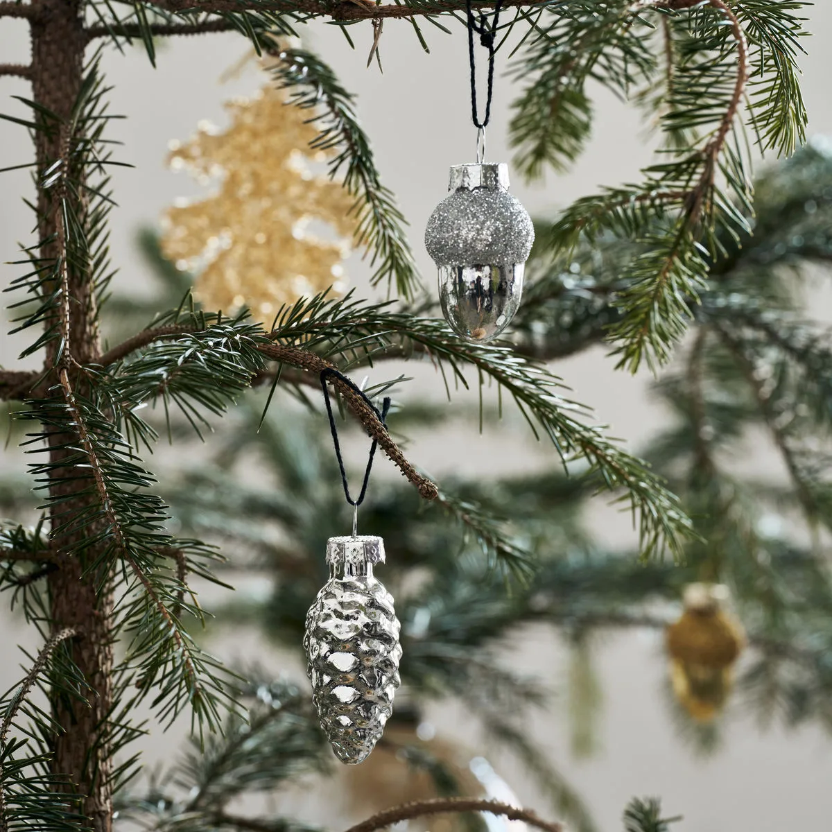 Glint クリスマス デコレーション 5.8 cm 6個セット, Silver House Doctor | ハウスドクター