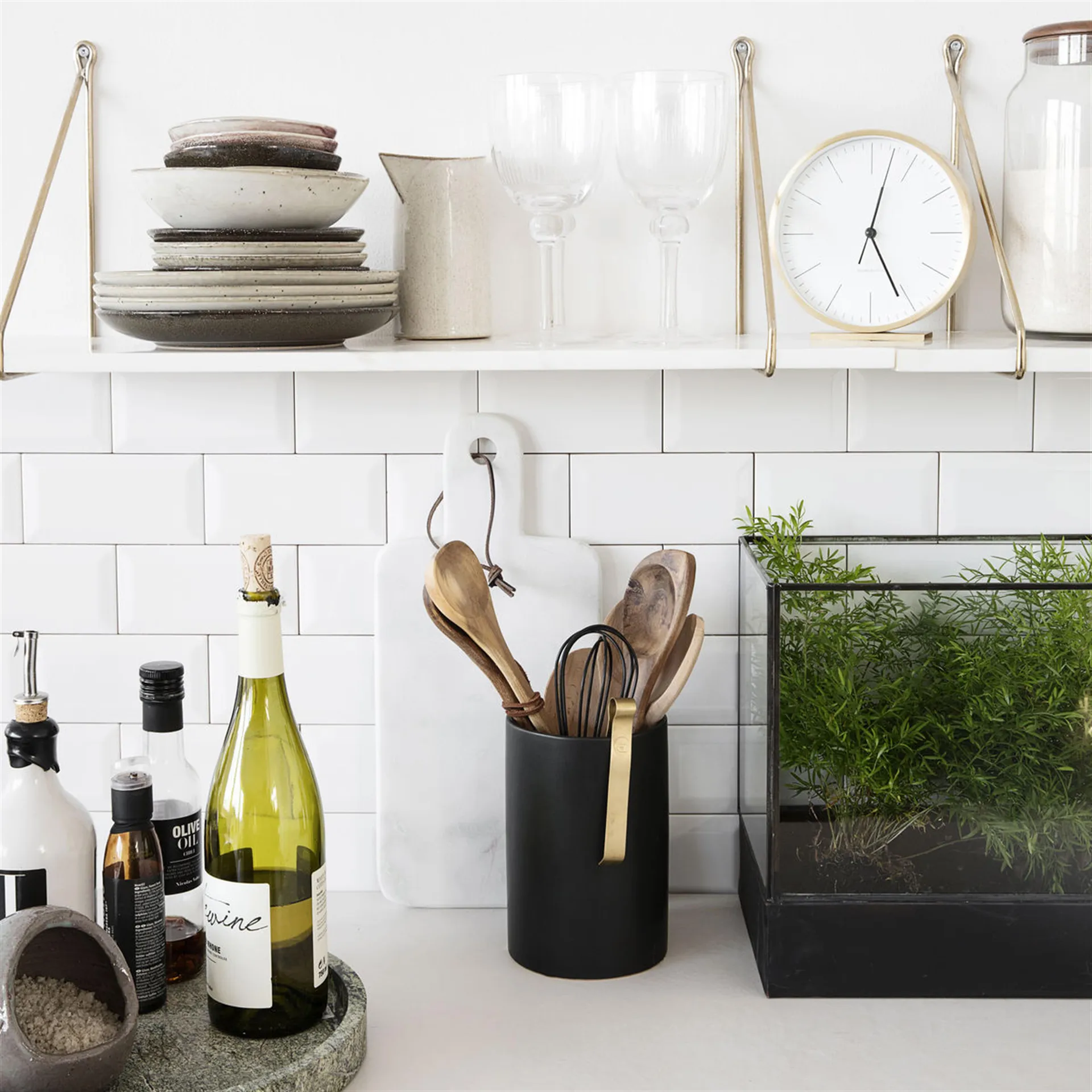 Hannah テーブトップ 置き時計 15 cm, gold House Doctor | ハウスドクター