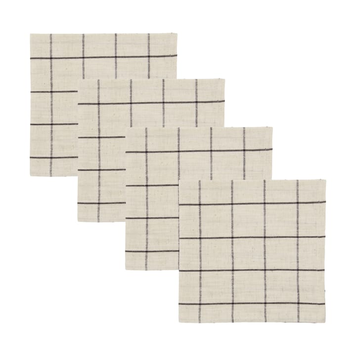 Join クロスナプキン 40x40 cm 4枚 - Black-off white - House Doctor | ハウスドクター