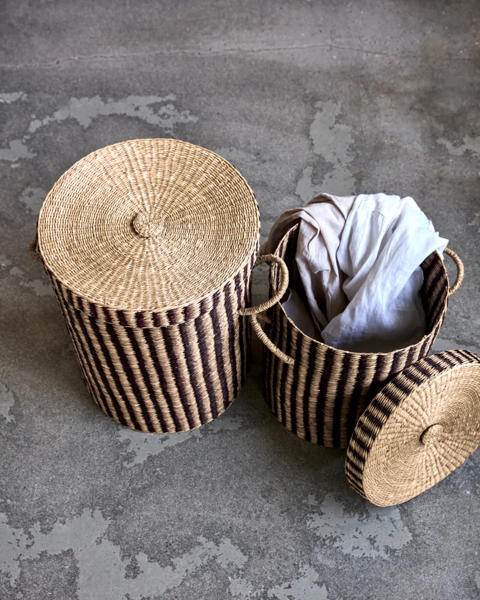 Laundry 蓋付きバスケット 2ピース, Natural brown House Doctor | ハウスドクター