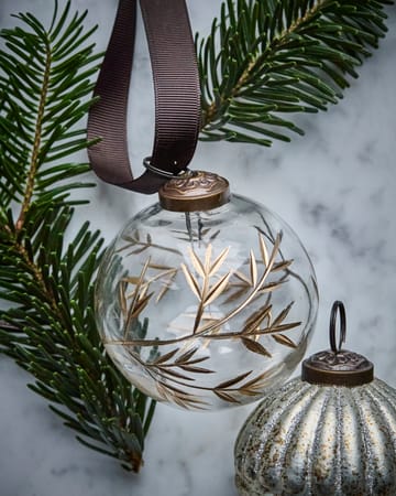 Leaf クリスマスオーナメント Ø7.5 cm 4個 - Clear gold - House Doctor | ハウスドクター