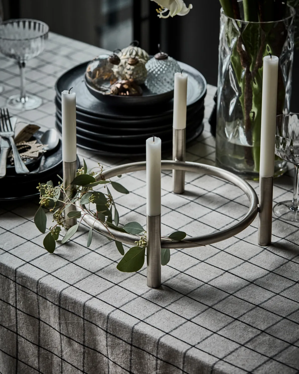 Maxi キャンドルスティック 102 cm, Antique silver House Doctor | ハウスドクター