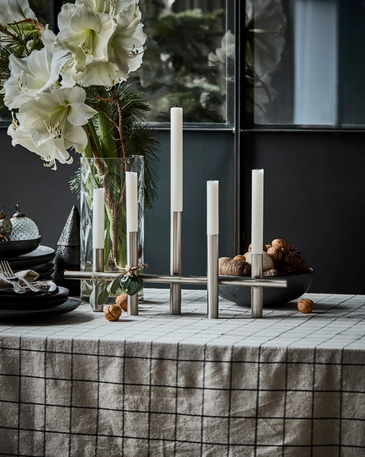 Maxi キャンドルホルダー 45 cm, Antique silver House Doctor | ハウスドクター