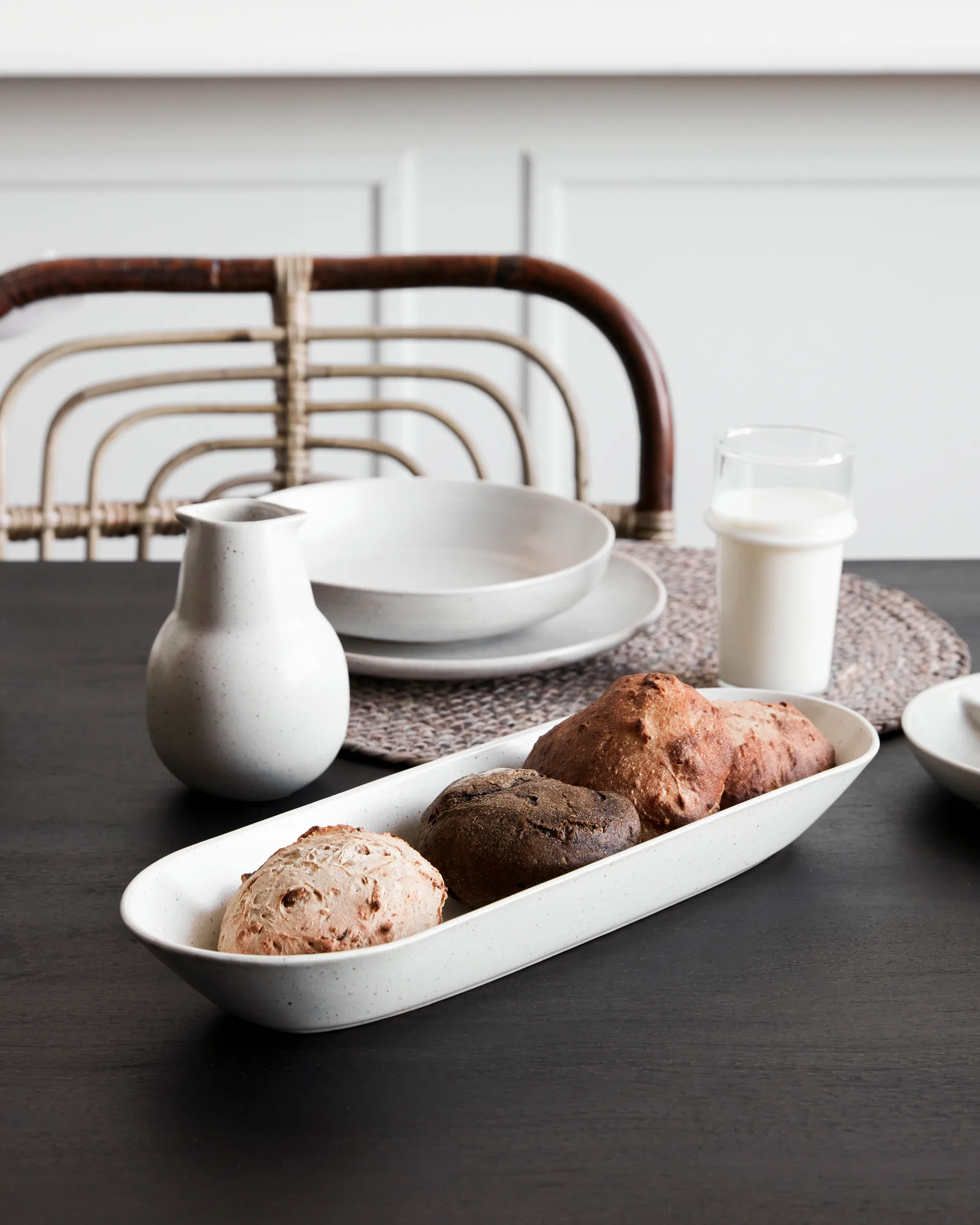 Pion サービングプレート 12x35 cm, Grey-white House Doctor | ハウスドクター