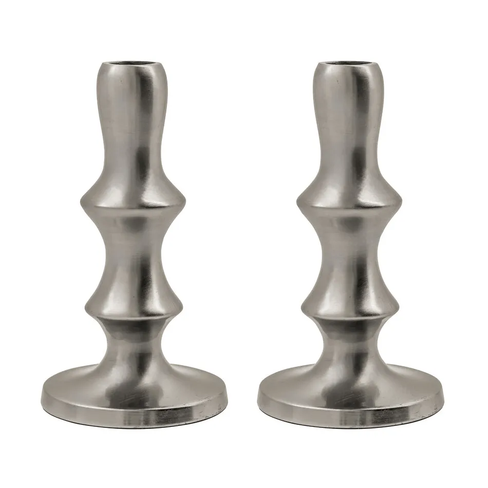 Reese キャンドルホルダー 2点セット, Silver finish House Doctor | ハウスドクター