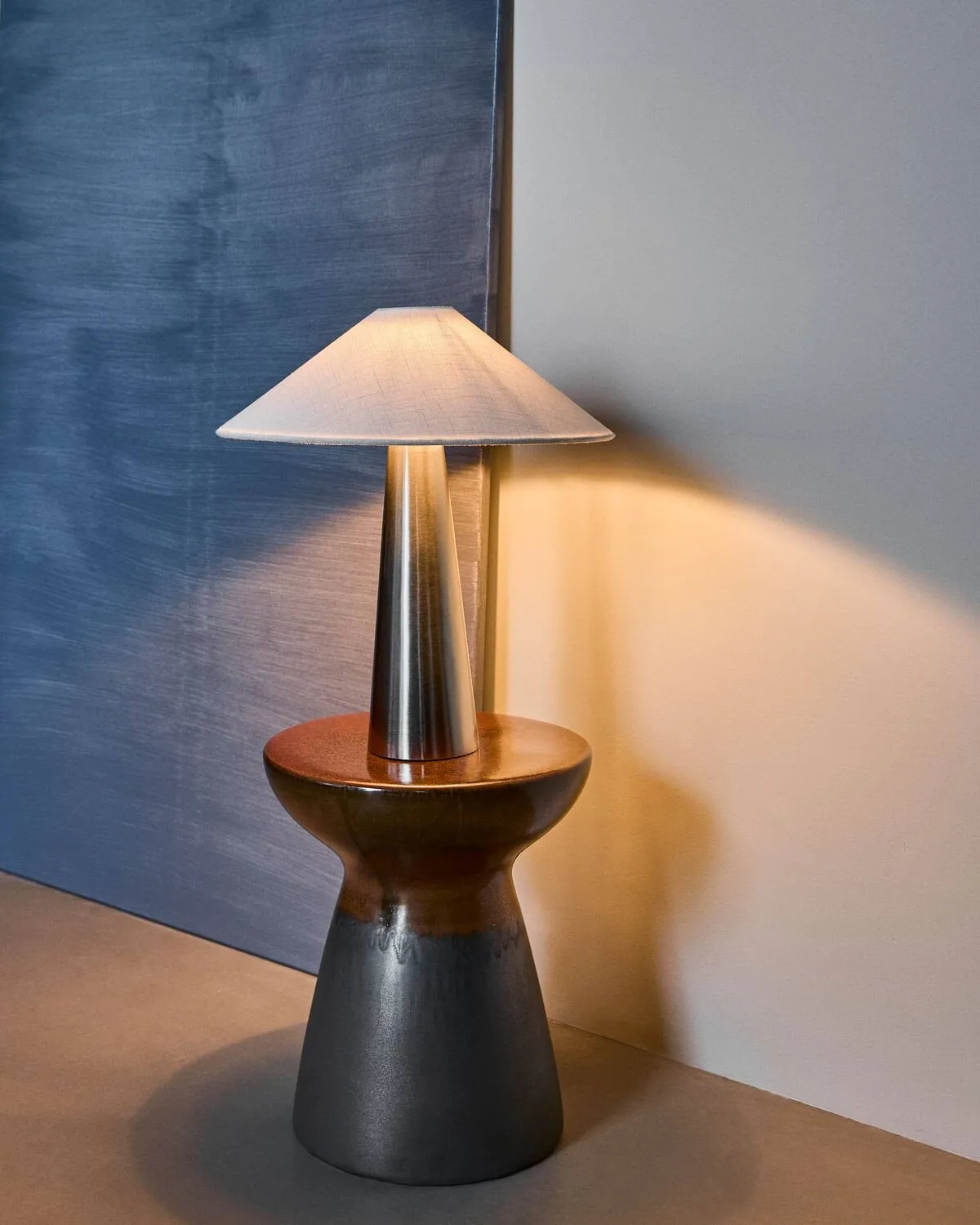 Soffi テーブルランプ, Brushed silver-Off-White, Ø42x48 cm House Doctor | ハウスドクター