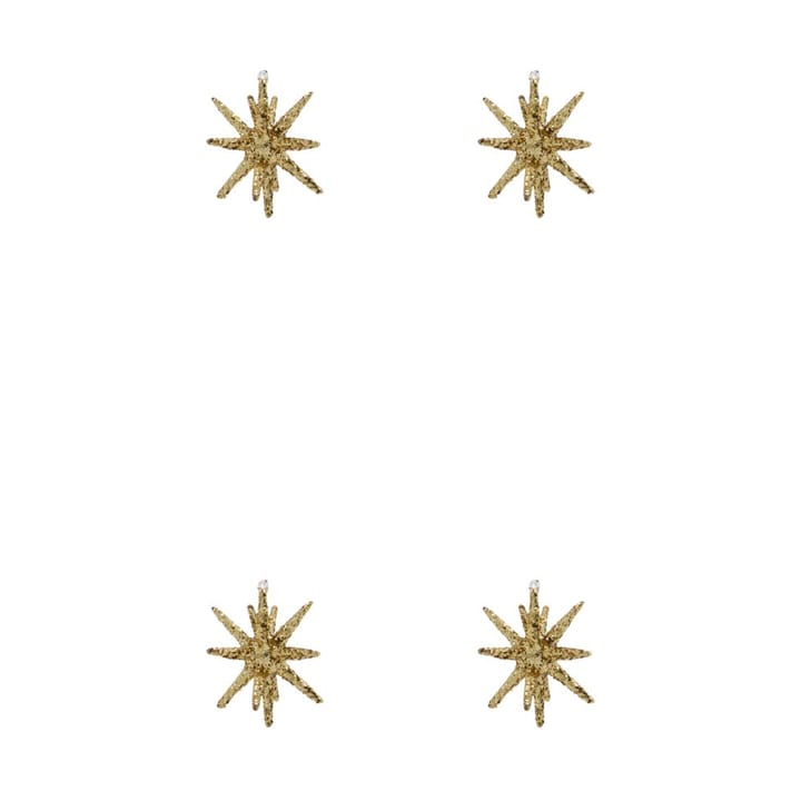Spike クリスマスツリー スター Ø7.5 cm 4個 - Bronze glitter - House Doctor | ハウスドクター