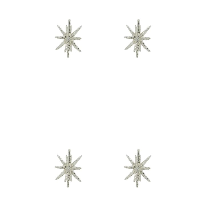 Spike クリスマスツリー スター Ø7.5 cm 4個, Silver brass glitter House Doctor | ハウスドクター