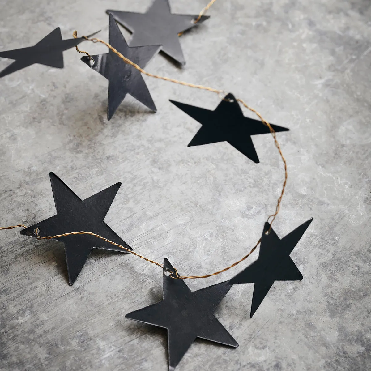 Star garland 2.5 m, black House Doctor | ハウスドクター