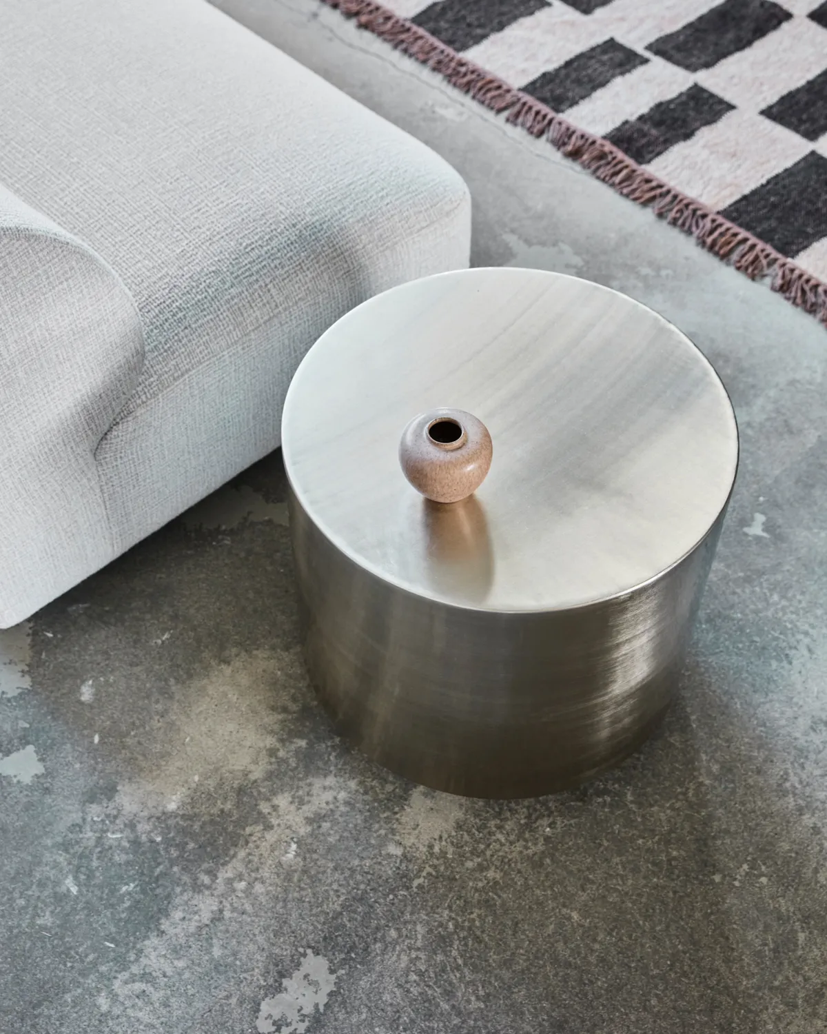 Step サイドテーブル, Brushed silver-colored House Doctor | ハウスドクター