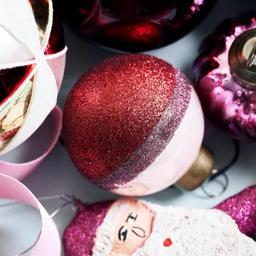 Stripe オーナメント Ø5 cm - Pink-red - House Doctor | ハウスドクター