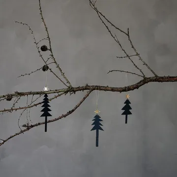 Tree with Star ハンギングデコレーション 3パック - Black - House Doctor | ハウスドクター