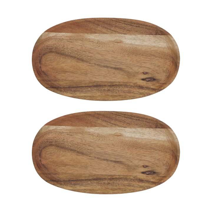 Wood トレイ 12.5x22.5 cm 2枚セット - Nature - House Doctor | ハウスドクター