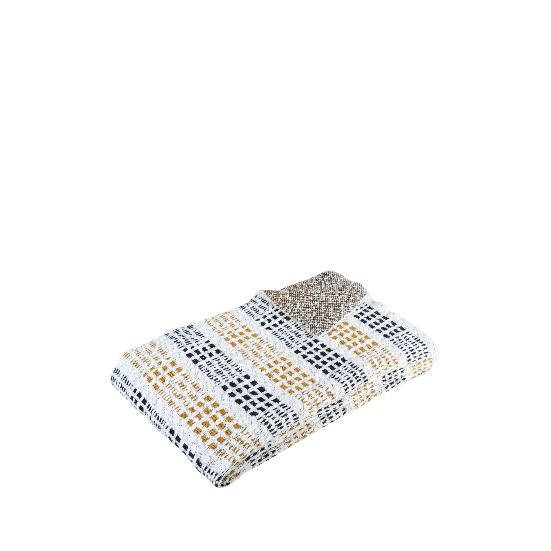 コットンスロー 130x200 cm, Black Hübsch Interior