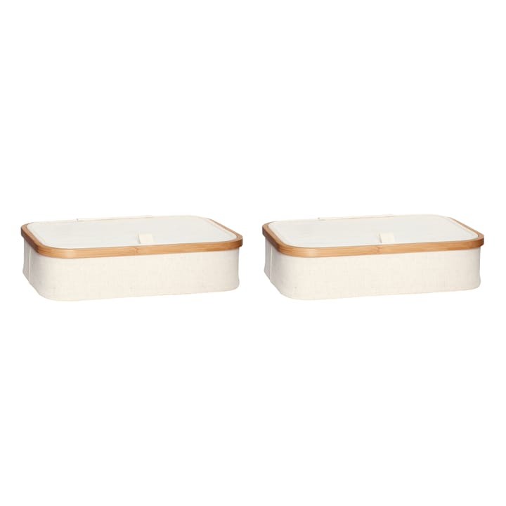 収納ボックス 2個 - Beige - Hübsch