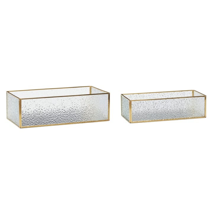 ガラスボックス 2-pack - Brass-clear - Hübsch